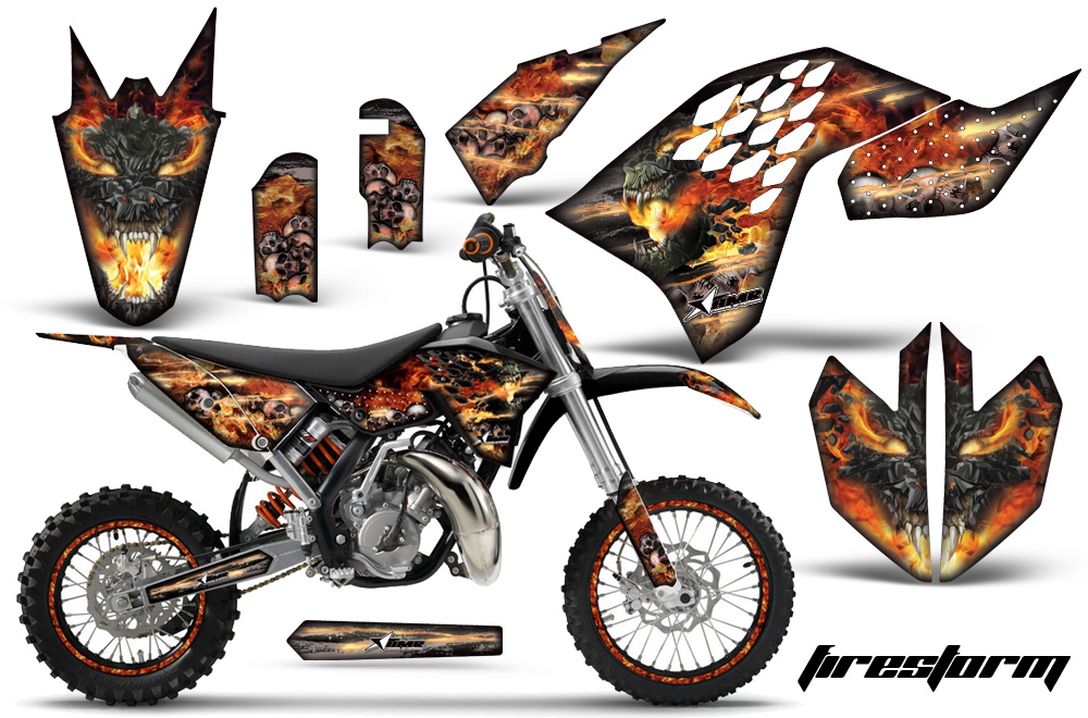 KTM 65 2009 2012 Graphics Kit Firestorm K Install NPs